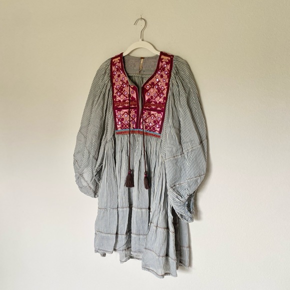 Free People Tangier Embroidered Stripe Tunic - Picture 6 of 11
